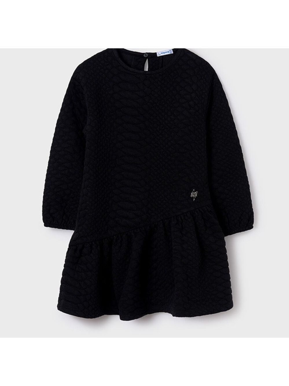 Size 12 Girls Mayoral Textured Black Kids Dress